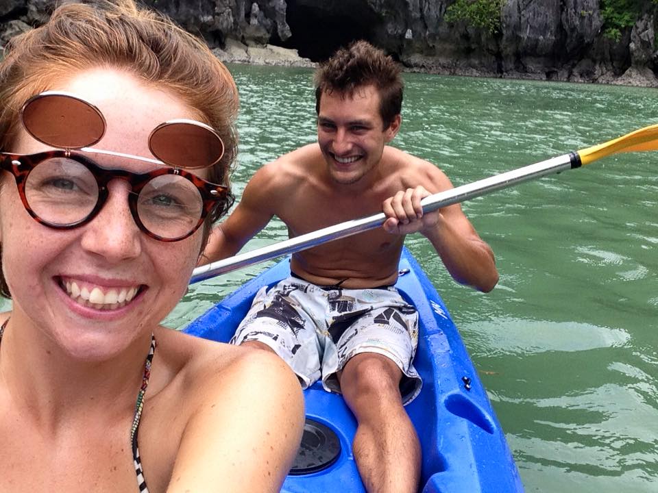 Kayaking in Halong Bay